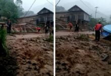 Banjir Lumpur di Tellu Limpoe Bone Seorang Pelajar Terseret