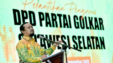Plt Gubernur Andi Sudirman Hadiri Pelantikan Pengurus Partai Golkar Sulsel