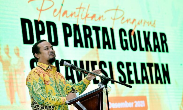 Plt Gubernur Andi Sudirman Hadiri Pelantikan Pengurus Partai Golkar Sulsel