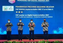 Sukses Manfaatkan Aplikasi Digital untuk Pelayanan Publik, Pemprov Sulsel Raih Penghargaan Top Digital Award 2021