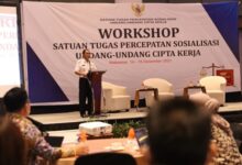 Hadiri Workshop Percepatan Sosialisasi UU Cipta Kerja