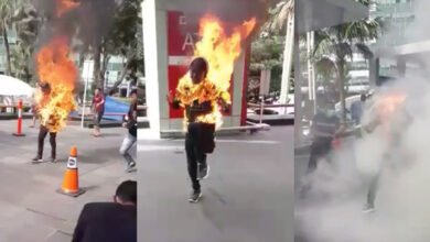 Pengungsi Afghanistan Nekat Bakar Diri di Depan Kantor UNHCR Medan