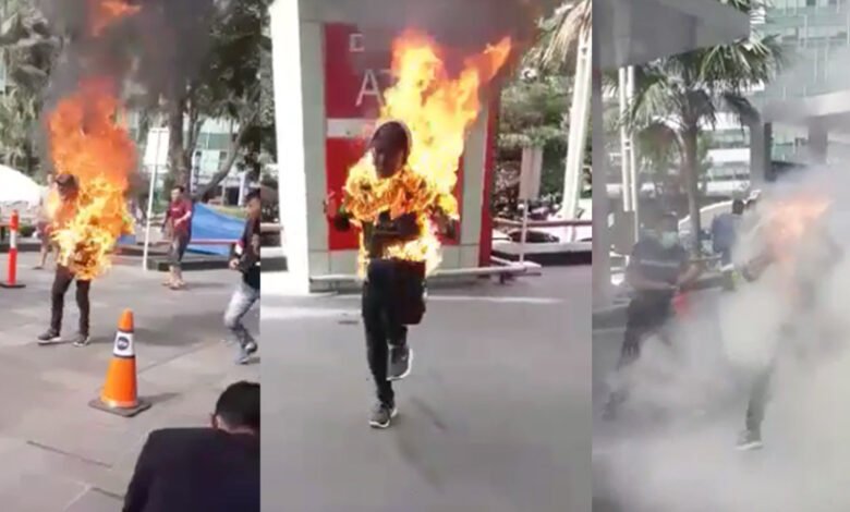 Pengungsi Afghanistan Nekat Bakar Diri di Depan Kantor UNHCR Medan