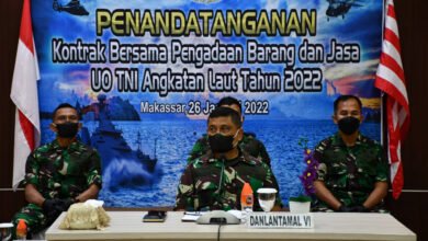 Lantamal VI Penandatanganan Kontrak Bersama Pengadaan Barang dan Jasa TNI AL Tahun 2022