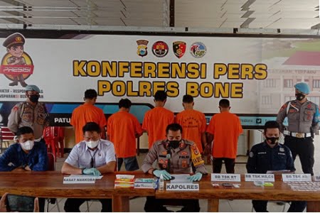Polres Bone Tangkap Lima Pelaku Narkoba, Satu Anggota Satpol PP