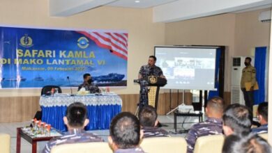 Tegakkan Keamanan Laut, Sopsal Safari Kamla di Lantamal VI Makassar