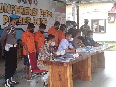Polres Bone Tangkap 4 Bandar Narkotika dengan Barang Bukti 53 Gram Sabu