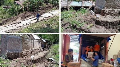 Tanah Longsor di Lembang Rano Tengah Toraja Merusak Sejumlah Rumah dan Jalan