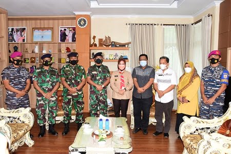 Tim Pengamanan Tanah TNI AL Malangke Bertemu Bupati Luwu Utara