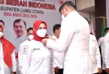 Lantik Bupati Lutim dan Lutra Jadi Ketua PMI, Adnan Berpesan Program Kemanusiaan Diprioritaskan