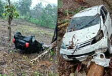 Lakalantas Tunggal, Dua Hari Dua Mobil Terjungkal ke Kebun Warga di Bone