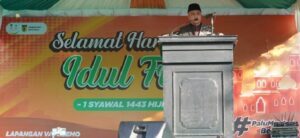 Wali Kota Hadi Khatib Salat Idul Fitri 1443 H di Lapangan Vatulemo