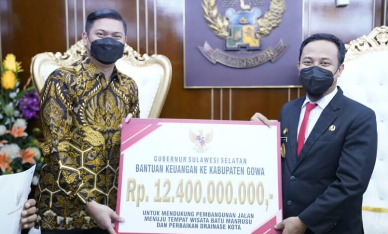 Pemulihan Sektor Pariwisata dan Ekonomi, Gubernur Sulsel Bantu Keuangan untuk Gowa