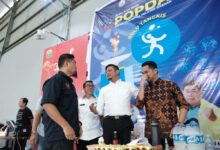 Bupati Adnan Semangati Atlet Bulutangskis Gowa Masuk Semi Final di POPDA Sulsel