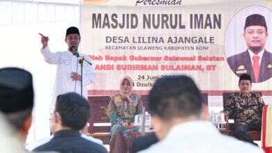 Dapat Hibah Rp 400 juta, Masjid Nurul Iman di Bone Diresmikan Gubernur Sulsel