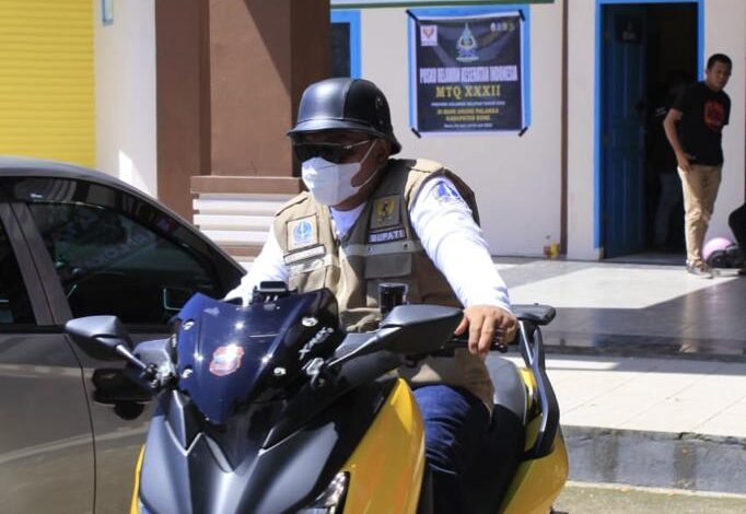 Bupati Bone Kendarai Motor Pantau Beberapa Lokasi Perlombaan MTQ