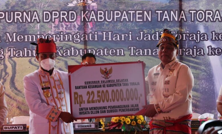 Pemprov Sulsel Kembali Bantu Ollon Rp 22,5 M di Toraja, Gubernur: Jangan Tidak Terserap Lagi