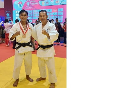 Aditya Wahyudi Atlet Judo Bone Sumbang Mendali Perunggu di Kejurnas Menpora Cup 2022