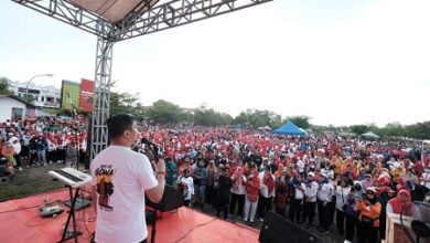 Ribuan Masyarakat Gowa Antusias Ikuti Gerak Jalan Santai HUT ke-77 RI