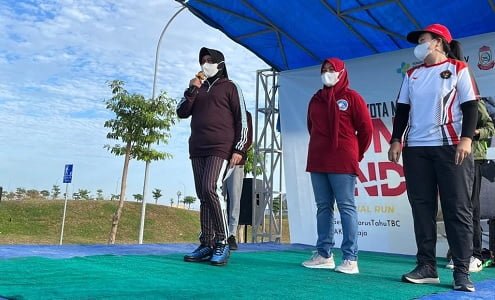 Lepas Peserta Run to End TB, Indira Jusuf Ismail Optimistis Makassar Capai Target Eliminasi Tuberkulosis 2030