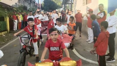 Meriahkan HUT ke 77 Kemerdekaan RI, Warga Perumahan Wesabbe Gelar Gerak Jalan Santai Berhadiah Sepeda