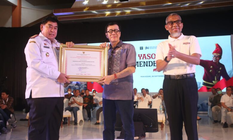 Pemprov Sulsel Raih Apresiasi Permohonan Hak Cipta Tertinggi di DJKI dari Kemenkumham 