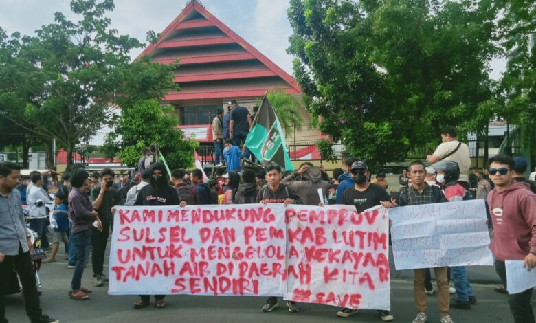 Ratusan Mahasiswa Aksi Tolak Perpanjangan Kontrak Karya PT Vale
