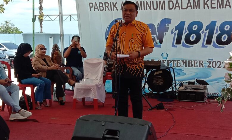 Resmikan Air Minum Kemasan Geef 1818 Bupati Bone Harap Bersaing