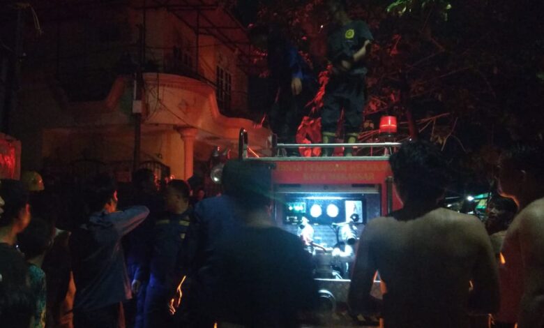 Sebuah Rumah Indekos di Makassar Terbakar