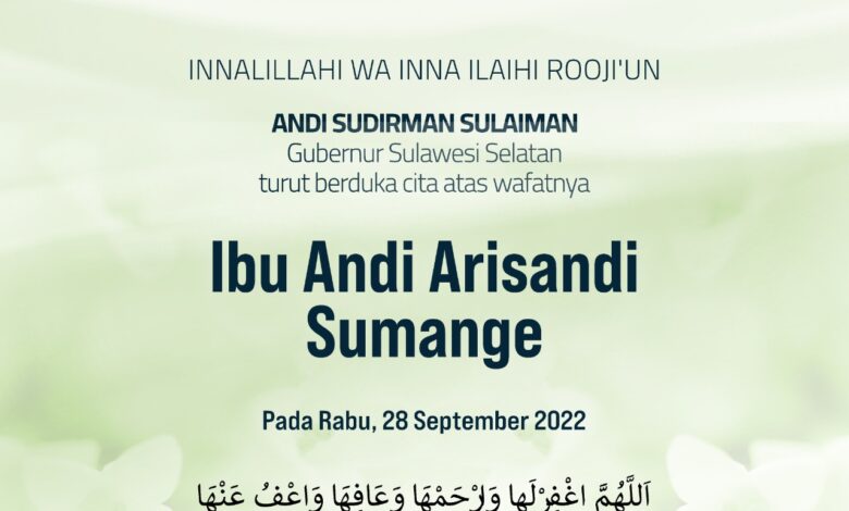 Keluarga Besar Gubernur Andi Sudirman Berduka, Kakak Sepupunya Meninggal Dimakamkan di Toraja