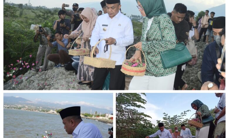 Refleksi Empat Tahun Tsunami Palu, Pemkot Palu Tabur Bunga Tiga Lokasi