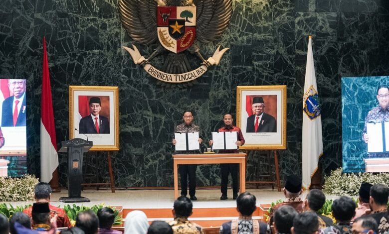 Andi Sudirman dan Anies Baswedan Teken MoU Pengembangan Potensi Daerah dan Peningkatan Pelayanan Publik