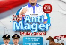 Besok Gubernur Andi Sudirman Bersama Warga Jeneponto Jalan Santai 'Sulsel Anti Mager' 