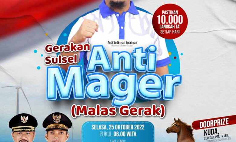 Besok Gubernur Andi Sudirman Bersama Warga Jeneponto Jalan Santai 'Sulsel Anti Mager' 