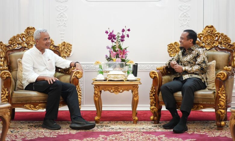 Bertemu di Makassar, Ganjar Pranowo dan Andi Sudirman Bahas G2 to G dan B to B Jateng-Sulsel 