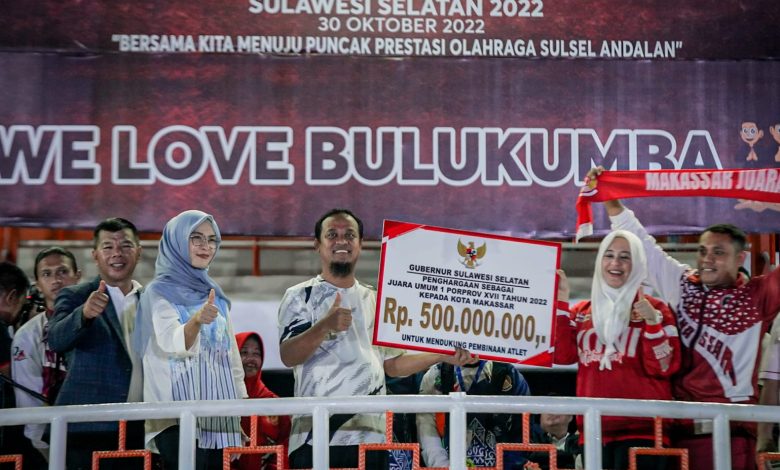 PORPROV Sulsel XVII, Gubernur Andi Sudirman Beri Bonus Rp 1 Miliar Lebih