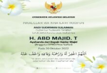 Andi Sudirman Sampaikan Belasungkawa Meninggalnya Ayah Haidar Madjid Anggota DPRD Sulsel