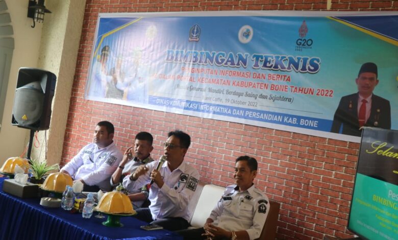 Dinas Kominfo Bone Latih Operator Kecamatan untuk Manfaatkan Website