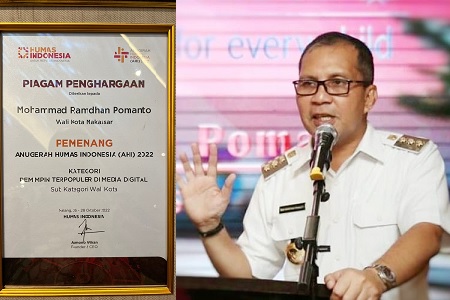 Danny Pomanto Walikota Terpopuler dan Pemkot Makassar Institusi Paling Populer