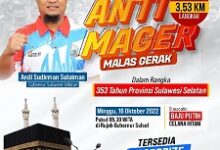 Siapkan Hadiah Umrah, Gubernur Ajak Warga Jalan Santai Sulsel Anti Mager 3,53 Km