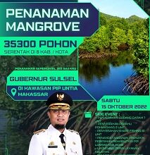 Besok, Gubernur Andi Sudirman Pimpin Penanaman Mangrove 35.300 Pohon