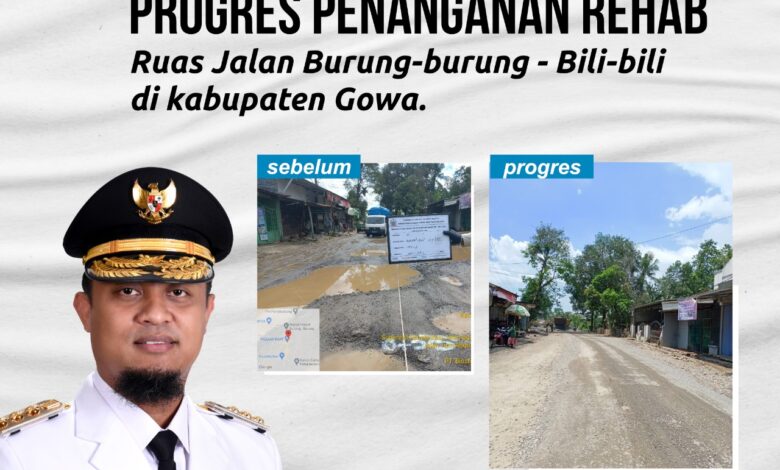 Gubernur Posting Progres Pengerjaan Rehab Ruas Burung-burung-Bili-bili, Netizen: Alhamdulillah!