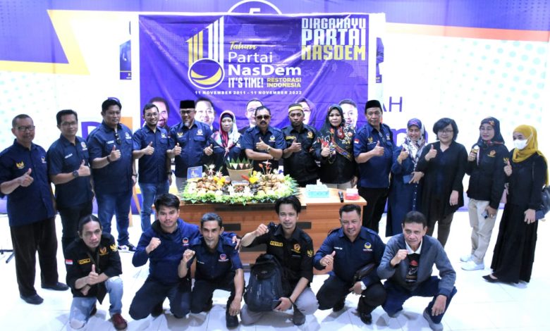 Puncak Perayaan HUT Partai Nasdem Dirayakan Serentak Seluruh Indonesia