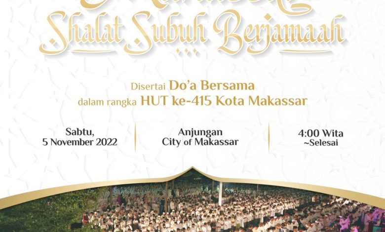 Sambut HUT 415 Kota Makassar, Danny Ajak Warga Muslim Salat Subuh Berjemaah di Loasri