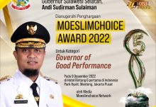 Dianugerahi Penghargaan Moeslimchoice Award 2022, Gubernur Sulsel jadi Spirit Bekerja Lebih Baik