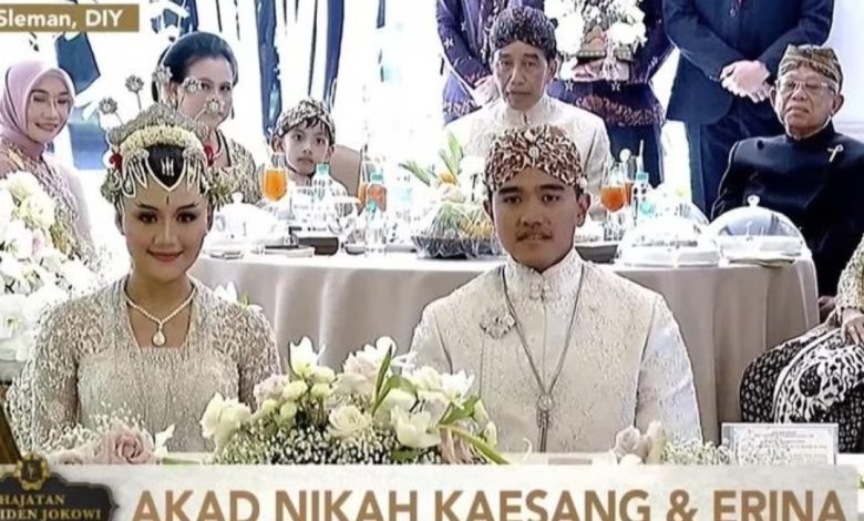 Sah! Kaesang Pangarep Menikah dengan Erina Sofia Gudono