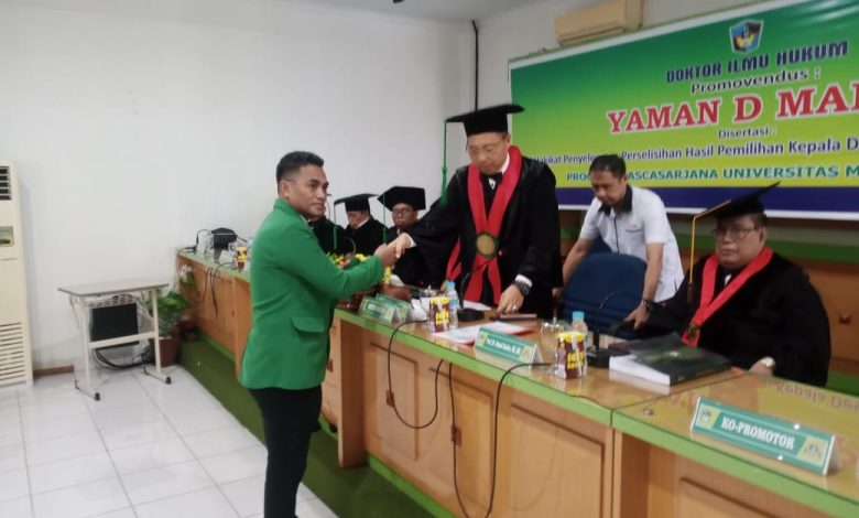 Alumnus FH Univ 45 Bosowa Angkatan 2001 Berhasil Raih Gelar Doktor pada Pascasarjana UMI 