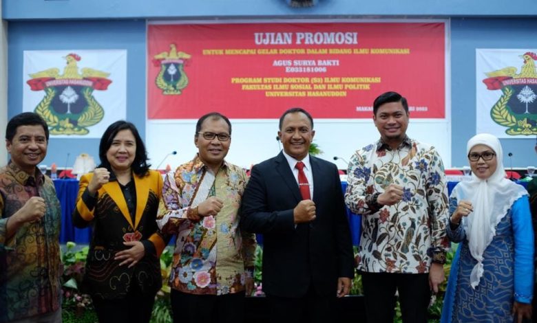 Hadiri Ujian Promosi Doktor Letjen TNI (Purn) Agus Surya Bakti, Danny Disertasi yang Spesifik