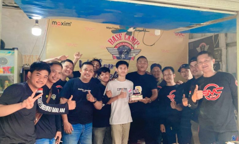 Sulawesi Maxim Club Rayakan dengan Sederhana Anniversary 1 di Basecamp