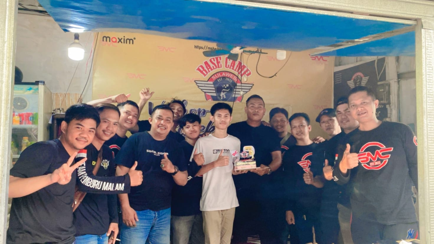 Sulawesi Maxim Club Rayakan dengan Sederhana Anniversary 1 di Basecamp